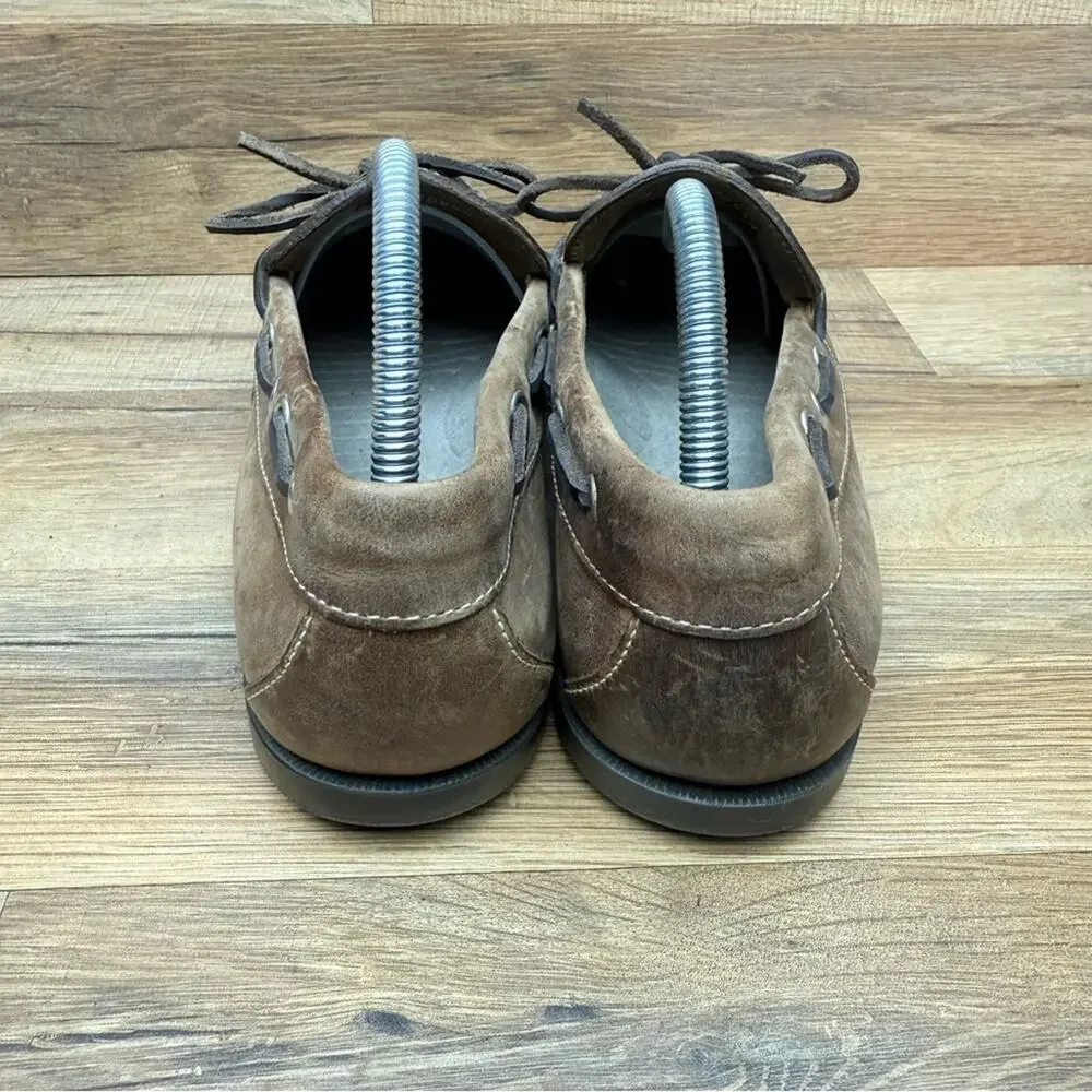 LL Bean Size 8D Signature Brown Boat Shoes Loafers Moccasins Mens